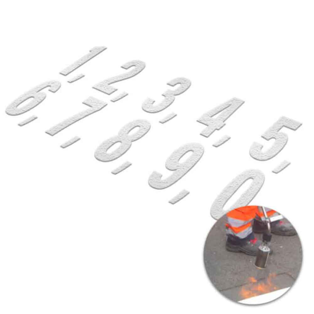 PREMARK® Ziffern von 0-9 - thermoplastische Bodenmarkierung - in 3 Größen PREMARK® Ziffern von 0-9 - thermoplastische Bodenmarkierung - in 3 Größen