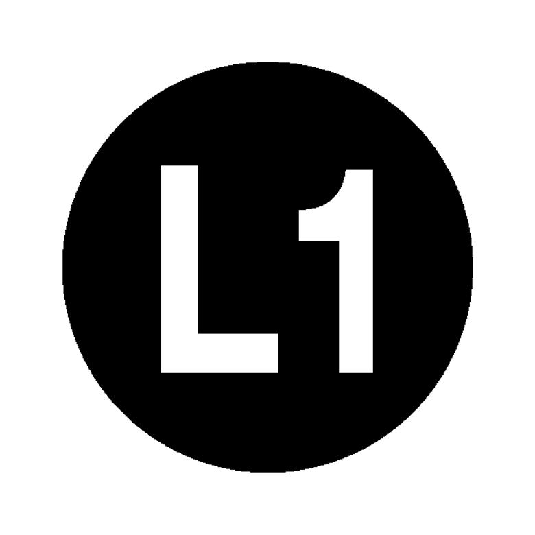 Etiketten auf Bogen - Kennzeichnung elektrischer Leiter - L1 (Außenleiter 1)