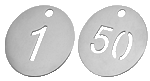 Edelstahlmarken Set Zahlen von 1-50