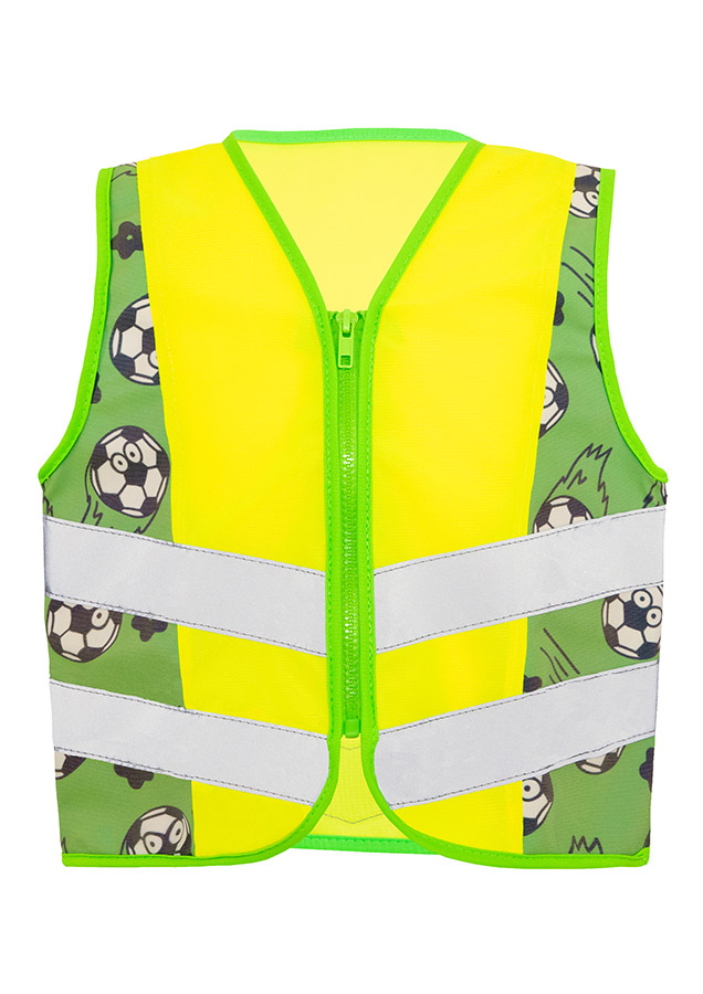 Korntex® Kinder Warnweste Action „Working Heroes“ - CO2 Neutral - Blau/Traktor - XS