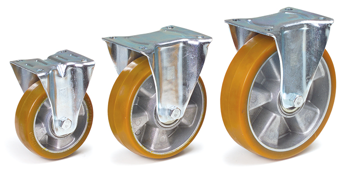 71324-072ba2 Bockrolle - in 3 Radgrößen - Polyurethan-Bereifung - Tragkraft 200/350 kg