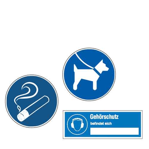 Gebotsschilder praxisbewährt Gebotsschilder praxisbewährt