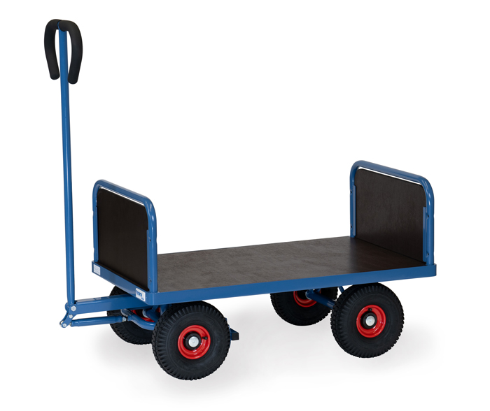 Handwagen mit 2 Stirnwänden - in 2 Größen - Luft-Bereifung - Tragkraft 500 kg