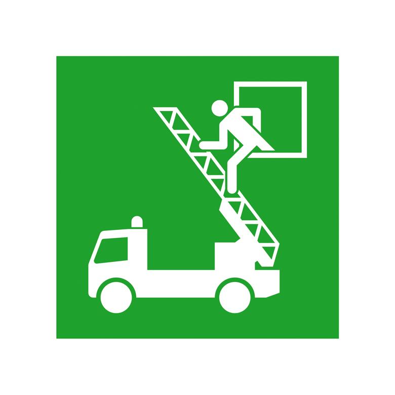 Fluchtwegschild - Rettungsausstieg (Rettungsfenster)