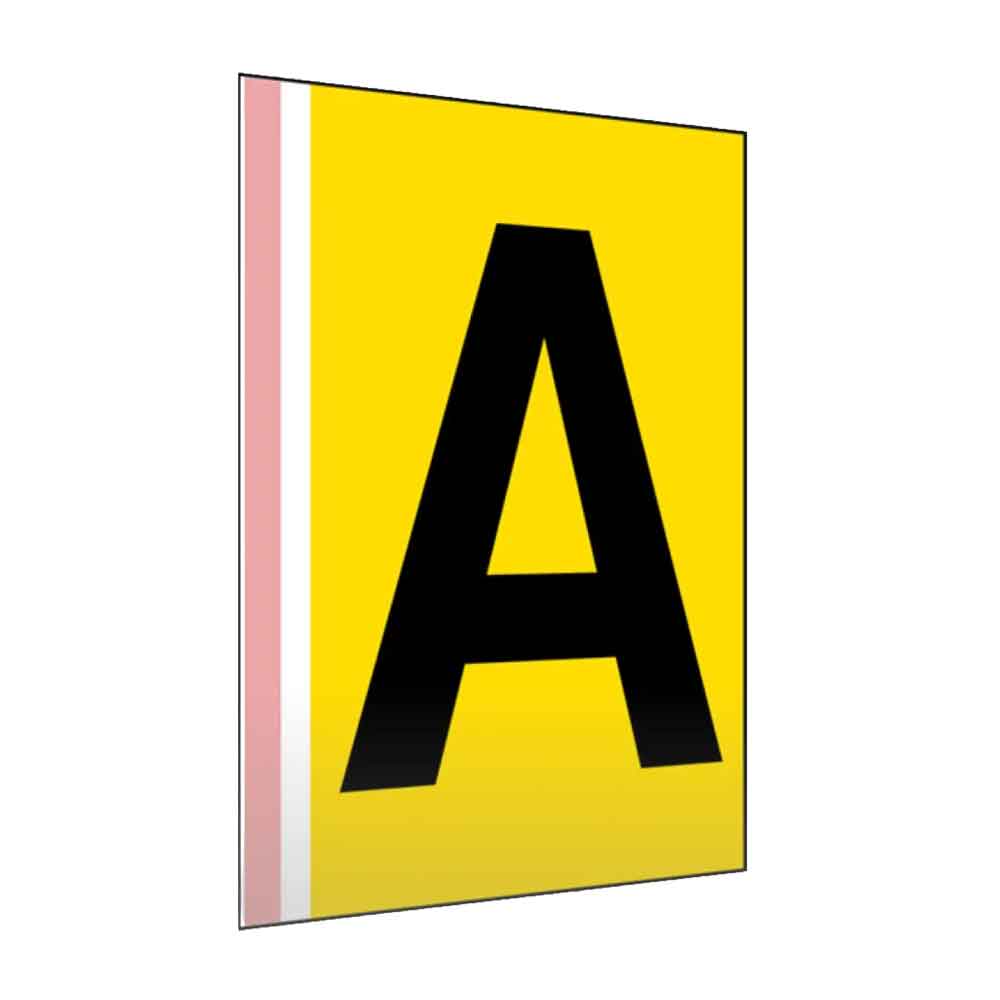 Regal- und Gangschild gerade - mit Klebestreifen - in vielen Größen - einseitiger oder beidseitiger Druck