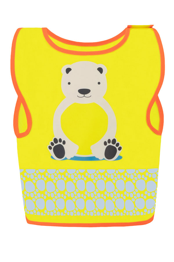 Korntex® Kinder Warnweste „Funtastic Wildlife“ - CO2 Neutral - Signal-Gelb Korntex® Kinder Warnweste „Funtastic Wildlife“ - CO2 Neutral - Signal-Gelb