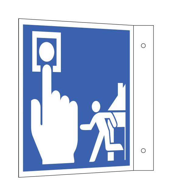 Hinweisschild - Winkelschild oder Fahnenschild - Hausalarm