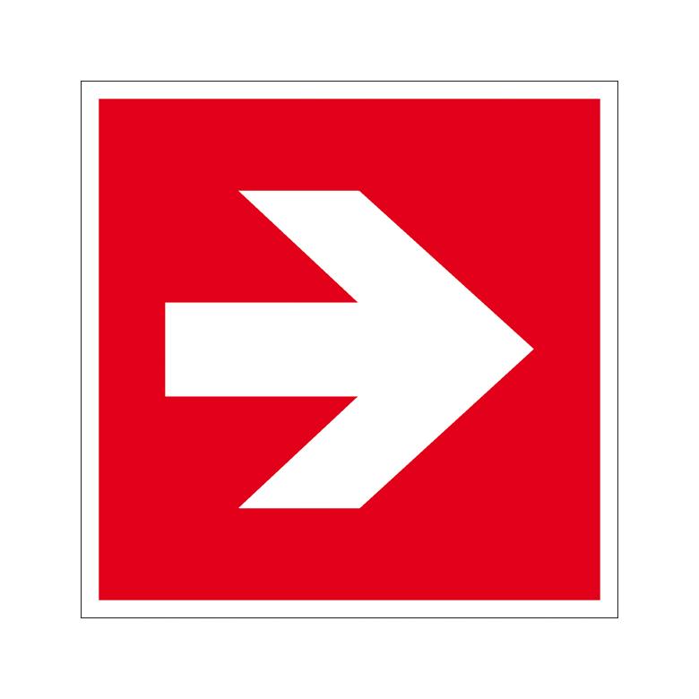 Brandschutz-Zusatzschild - Richtungsangabe rechts/links