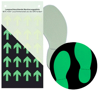 Nachleuchtende Leitmarkierung