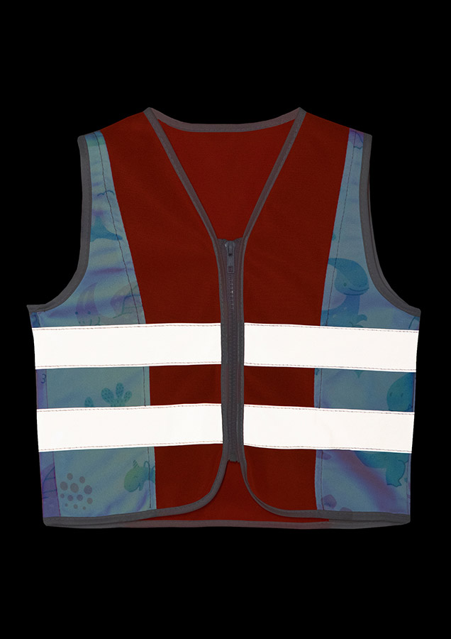 Korntex® Kinder Warnweste Action „Working Heroes“ - CO2 Neutral - Blau/Traktor - XS