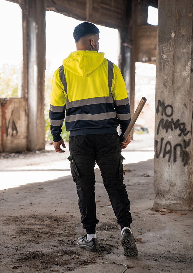 Korntex® Hi-Vis Zipper Hoodie „Galway“ - Signal-Orange - 3XL