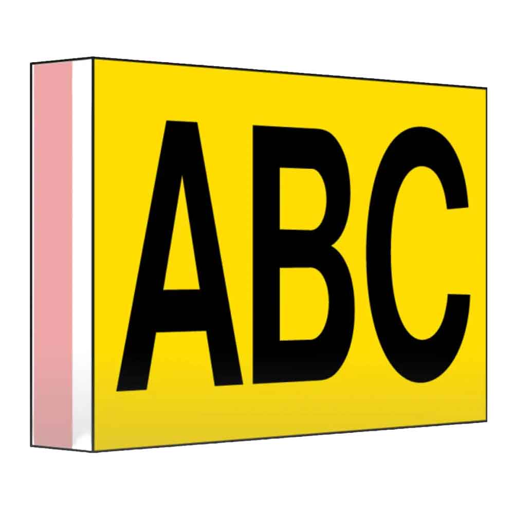 Regal- und Gangschild abgewinkelt - mit Klebestreifen - in vielen Größen - einseitiger oder beidseitiger Druck