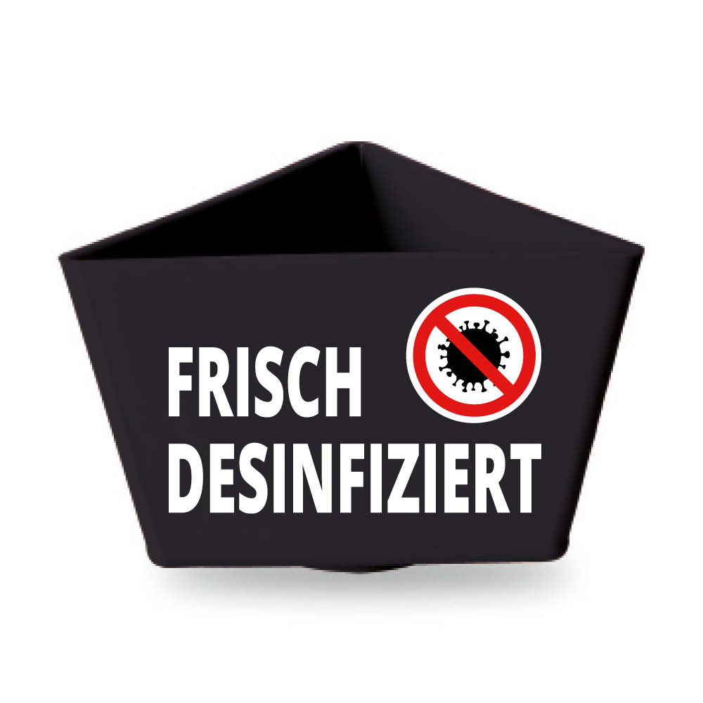 Leitzahlenträger - Text und Motiv: "FRISCH DESINFIZIERT" - mit Magnethaftung - 11 Farben Leitzahlenträger - Text und Motiv: "FRISCH DESINFIZIERT" - mit Magnethaftung - 11 Farben