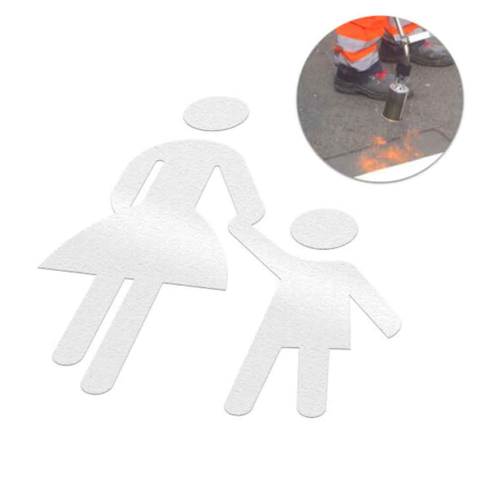 Premark thermoplastische Bodenmarkierung - Fußgänger Gehweg - Kennzeichnung von Verkehrswegen Premark thermoplastische Bodenmarkierung - Fußgänger Gehweg - Kennzeichnung von Verkehrswegen