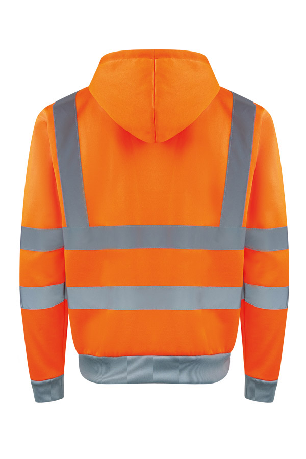 Korntex® Hi-Vis Zipper Hoodie „Galway“ - Signal-Orange - 3XL