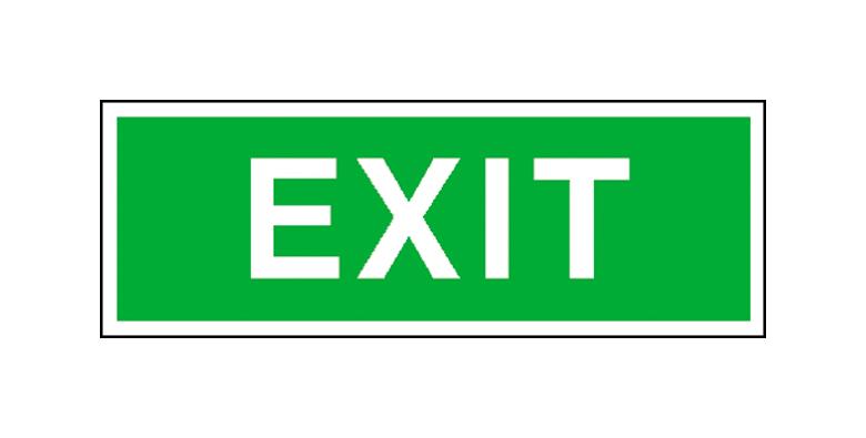 Fluchtweg - Zusatzschild - Exit - langnachleuchtend