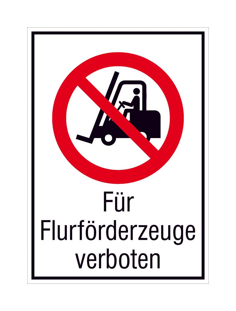 Verbots-Kombischild - Für Flurförderzeuge verboten