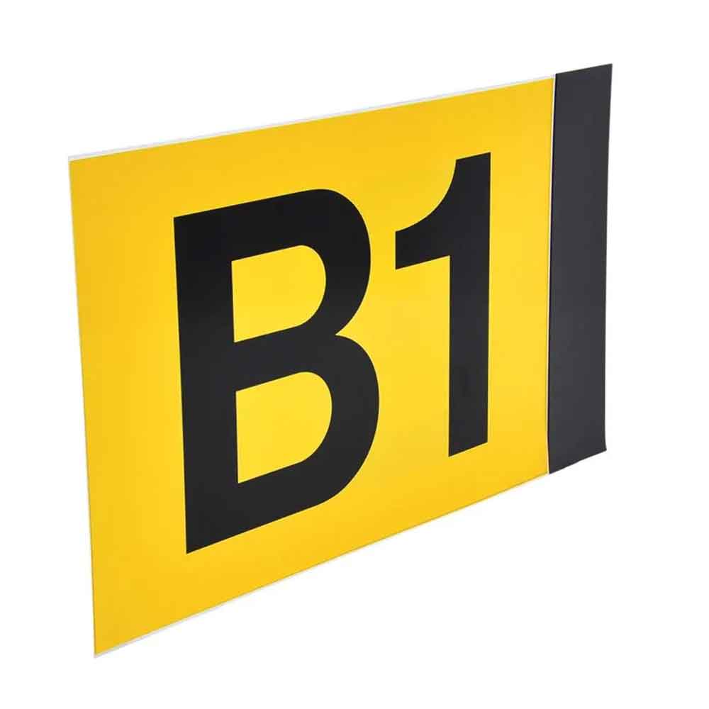 Regal- und Gangschild gerade - mit Magnetstreifen - in vielen Größen - einseitiger oder beidseitiger Druck