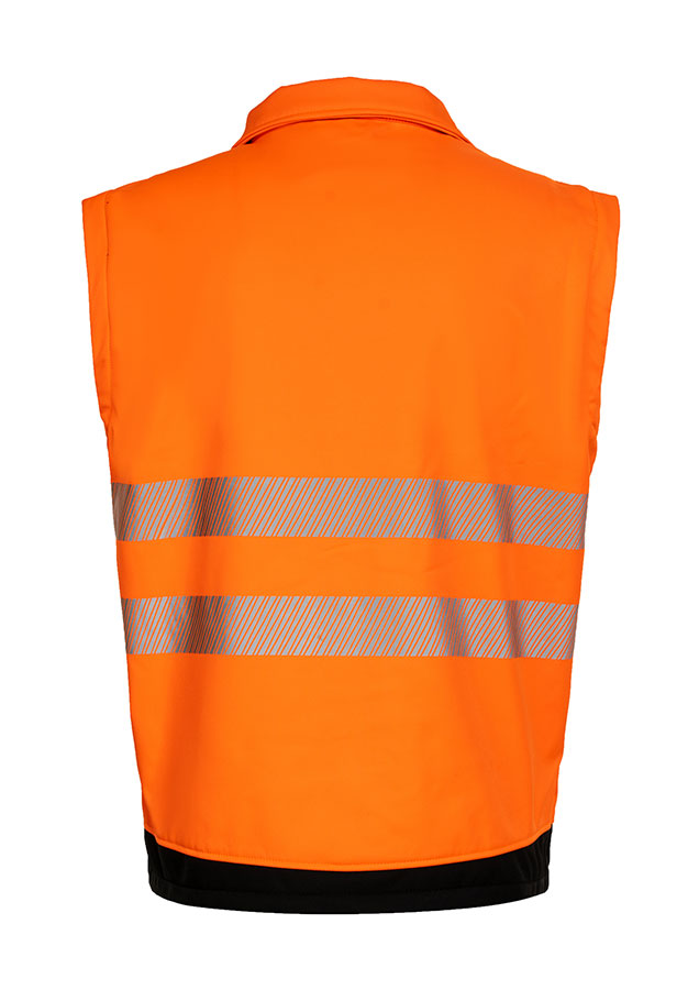 Korntex® - EOS - Hi-Vis Softshell Jacke mit schwarzer Brustpartie - Signal-Gelb/Schwarz - 3XL
