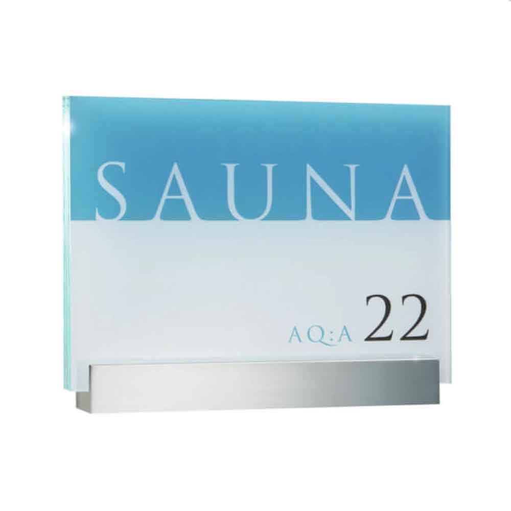 CLEAR Türschild - 2 Sicherheitsglasscheiben - mit edlem Aluminiumhalter CLEAR Türschild - 2 Sicherheitsglasscheiben - mit edlem Aluminiumhalter