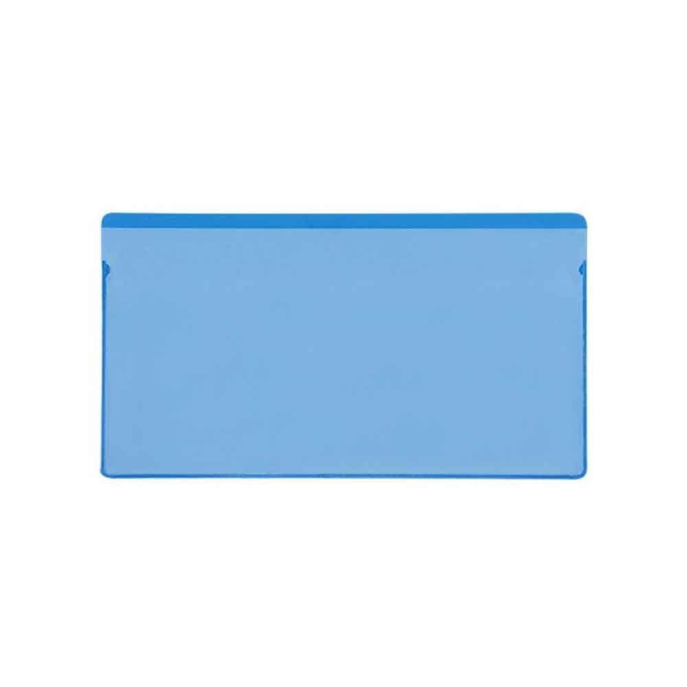 Magnetische Etikettentaschen - 2 Magnetstreifen - 145 x 80 mm - Blau