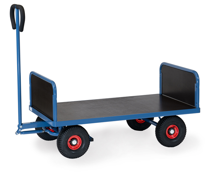 Handwagen mit 2 Stirnwänden - in 2 Größen - Luft-Bereifung - Tragkraft 500 kg