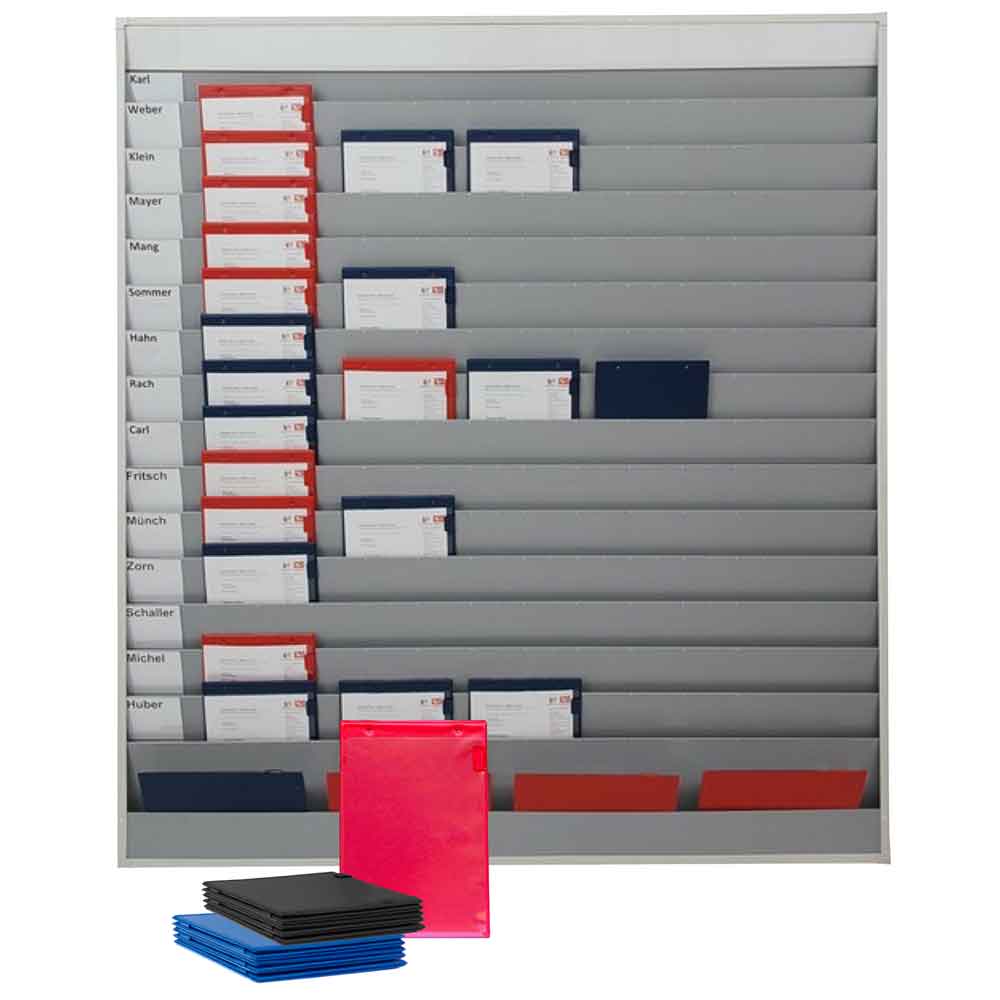 90-20-000-4-30-04-002-plantafelset-75-din-a4-auftragstaschen_1-61c90d Plantafel-Set groß - mit Wechselleiste - für DIN A4 - für 75 Aufträge + 80 Taschen