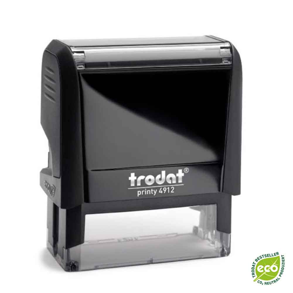 Trodat Printy 4912  - Stempel mit Textplatte - individueller Text - 4 oder 5 Zeilen