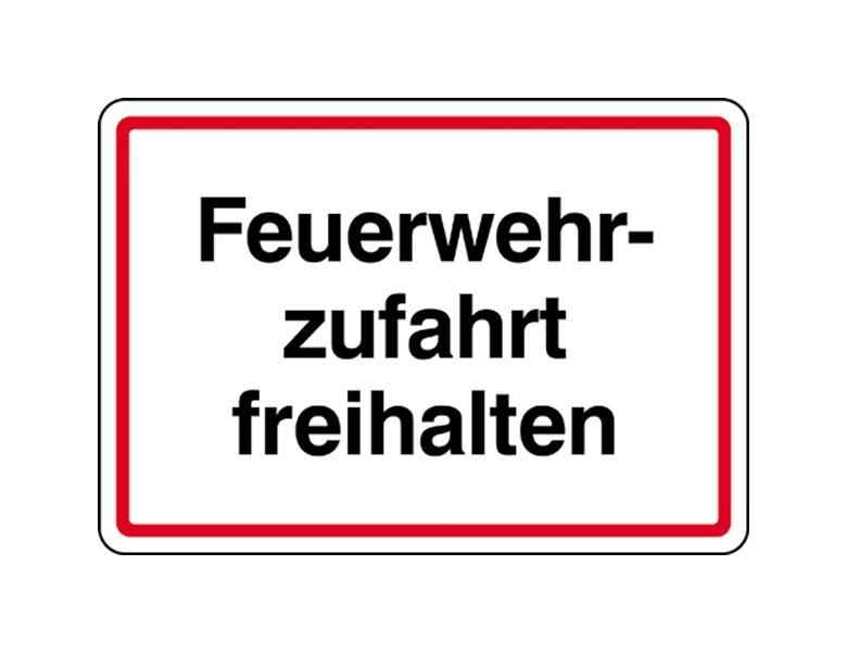 Hinweisschild - Feuerwehrzufahrt freihalten