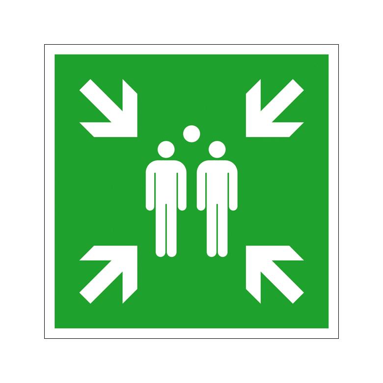 Fluchtwegschild - langnachleuchtend - Sammelstelle