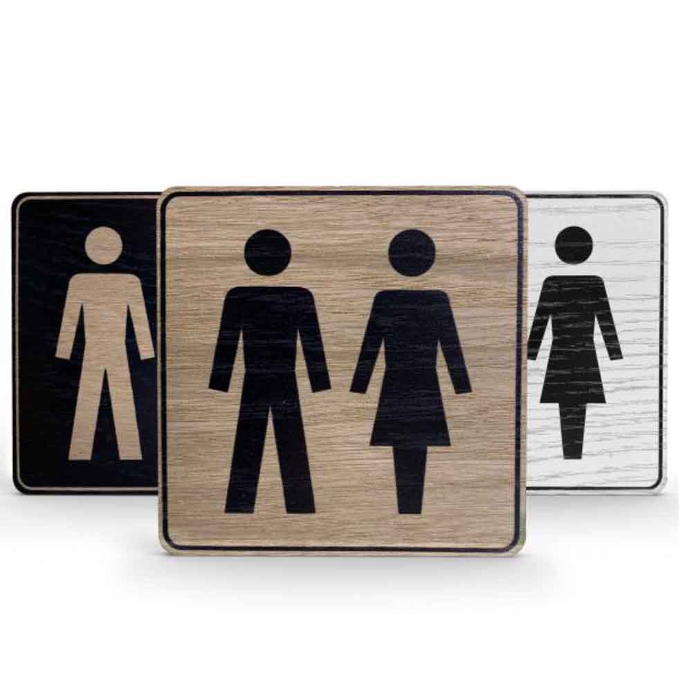 Tello Wood Türschild eckig - stilvolles Türschild aus Holz - verschiedene Symbole in Holzfarbe Tello Wood Türschild eckig - stilvolles Türschild aus Holz - verschiedene Symbole in Holzfarbe