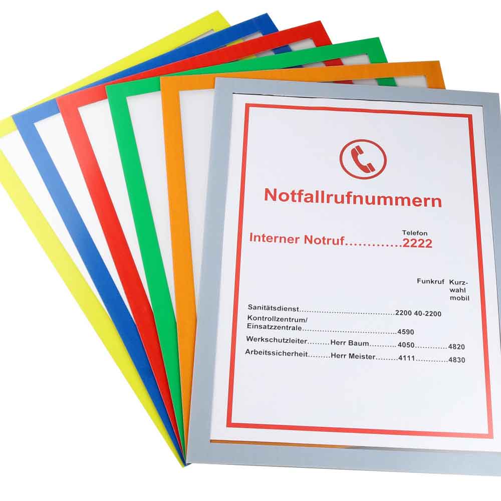 Magnetische Infotasche Basic - magnethaftend - 6 Farben