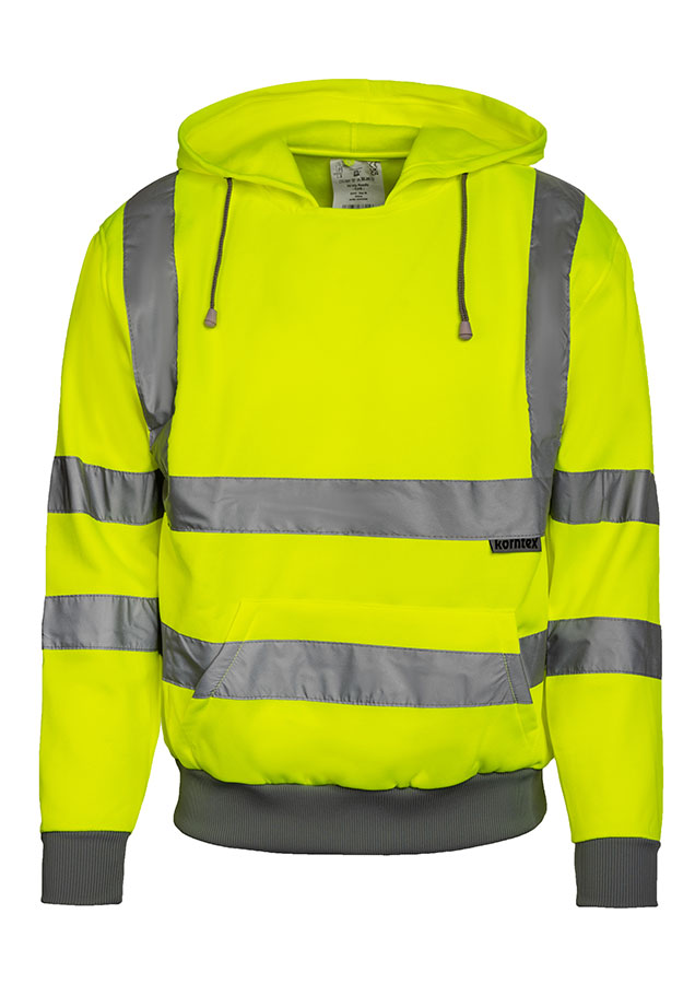 Korntex® Hi-Vis Hoodie „Cork“ - Signal-Gelb - 3XL