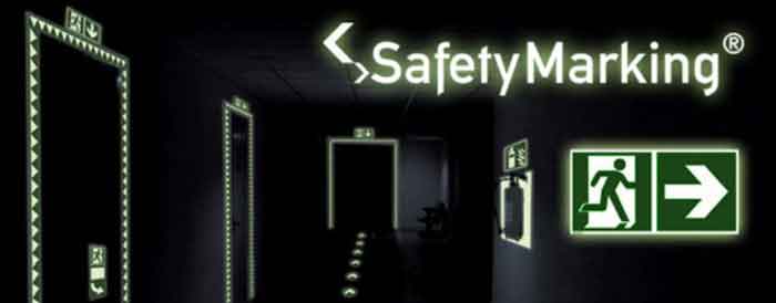 Sicherheitskennzeichnung in der Dunkelheit mit Safety Marking