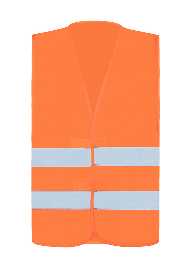 Korntex® Warnweste „Karlsruhe“ - 2 Klett DRUCK - Signal-Orange - XXL