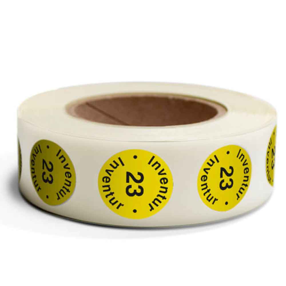 Inventur-Etiketten - Text: Inventur - mit Jahreszahl - in 4 Farben Inventur-Etiketten - Text: Inventur - mit Jahreszahl - in 4 Farben