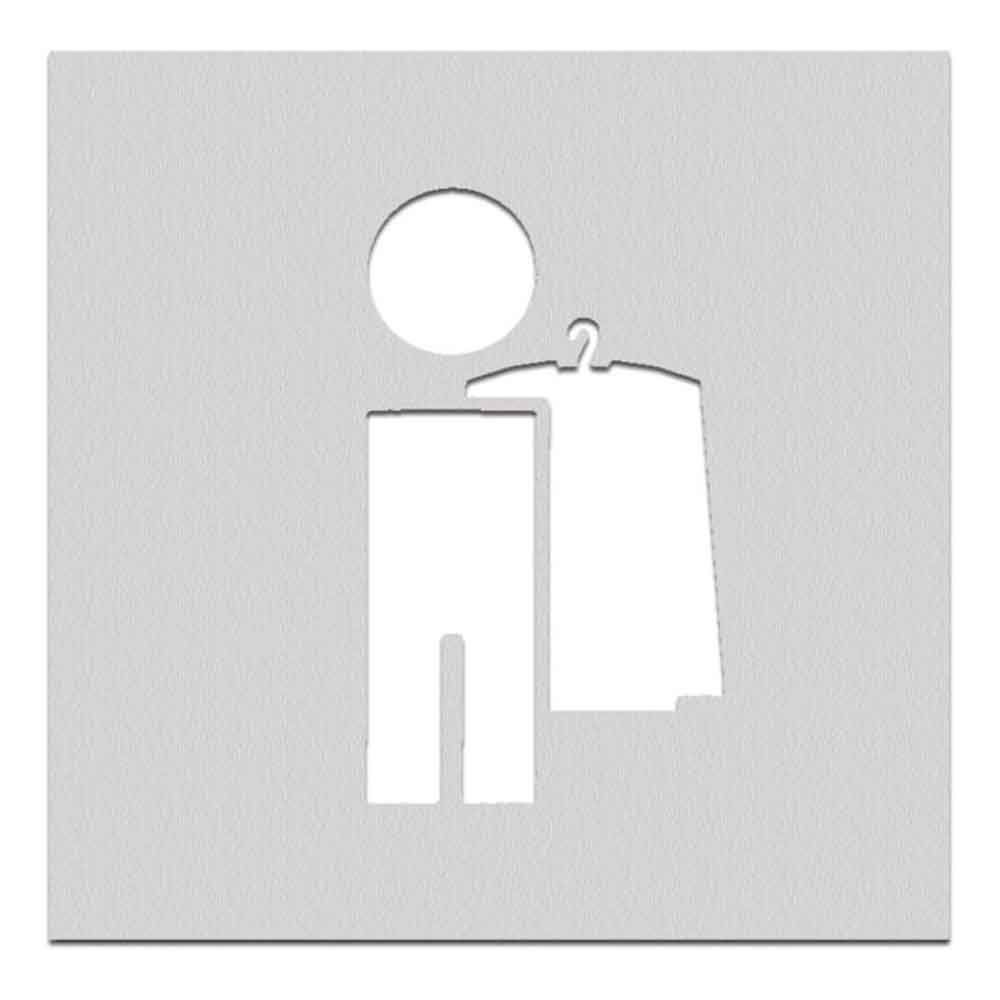 PHOS Türschild aus Edelstahl - verschiedene Symbole - selbstklebend PHOS Türschild aus Edelstahl - verschiedene Symbole - selbstklebend