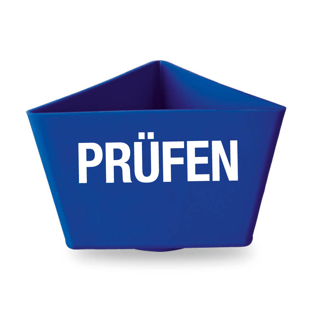 Leitzahlenträger - Beschriftung 1-zeilig - Wunschtext bis 6 Buchstaben - ohne Bodenhaftung - 11 Farben