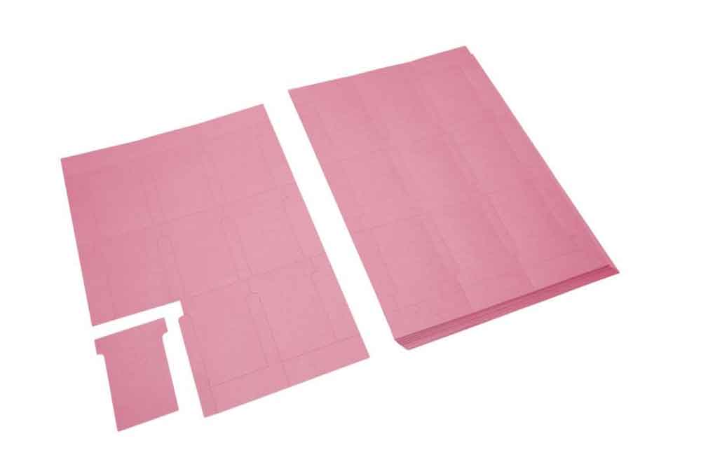 Zubehör T-Karten zur EDV-Beschriftung - für T-Kartentafel - Schmalformat - in 6 Farben