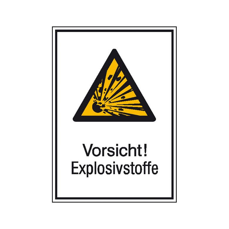 30-84-399-0-00-058-warn-kombischild-vorsicht-explosivstoffe-210402-091000 Warn-Kombischild - Vorsicht! Explosivstoffe