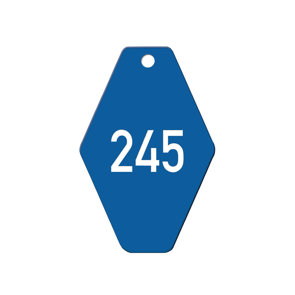 rauten-58-mm-kunststoff-numerisch-1-3-stellen-alle-farben8-7868a8 Schlüsselanhänger - Rautenform - Kunststoff - 1-3 stellig nummeriert - mit Bohrung