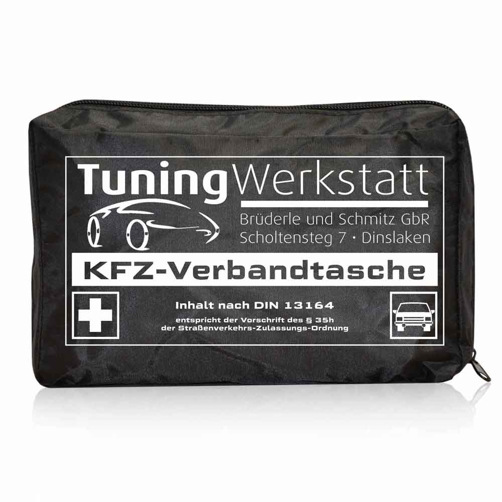 60-50-110-1-00-02-020-kfz-verbandtasch-safe-schwarz-aufdruck-fcd68c KFZ-Verbandtasche - SAFE MIT INDIVIDUELLEM MOTIV - 3 Farben
