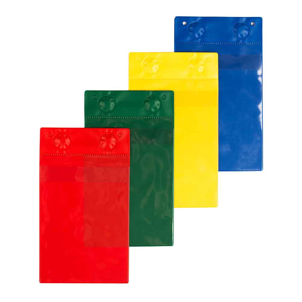 Magnet Taschen aus PVC - DIN A5 hoch - 4 Farben