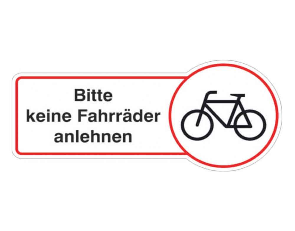 Bitte keine Fahrräder anlehnen - Rondenschild - Hinweisschild Gewerbe und Privat - 3 Ausführungen Bitte keine Fahrräder anlehnen - Rondenschild - Hinweisschild Gewerbe und Privat - 3 Ausführungen