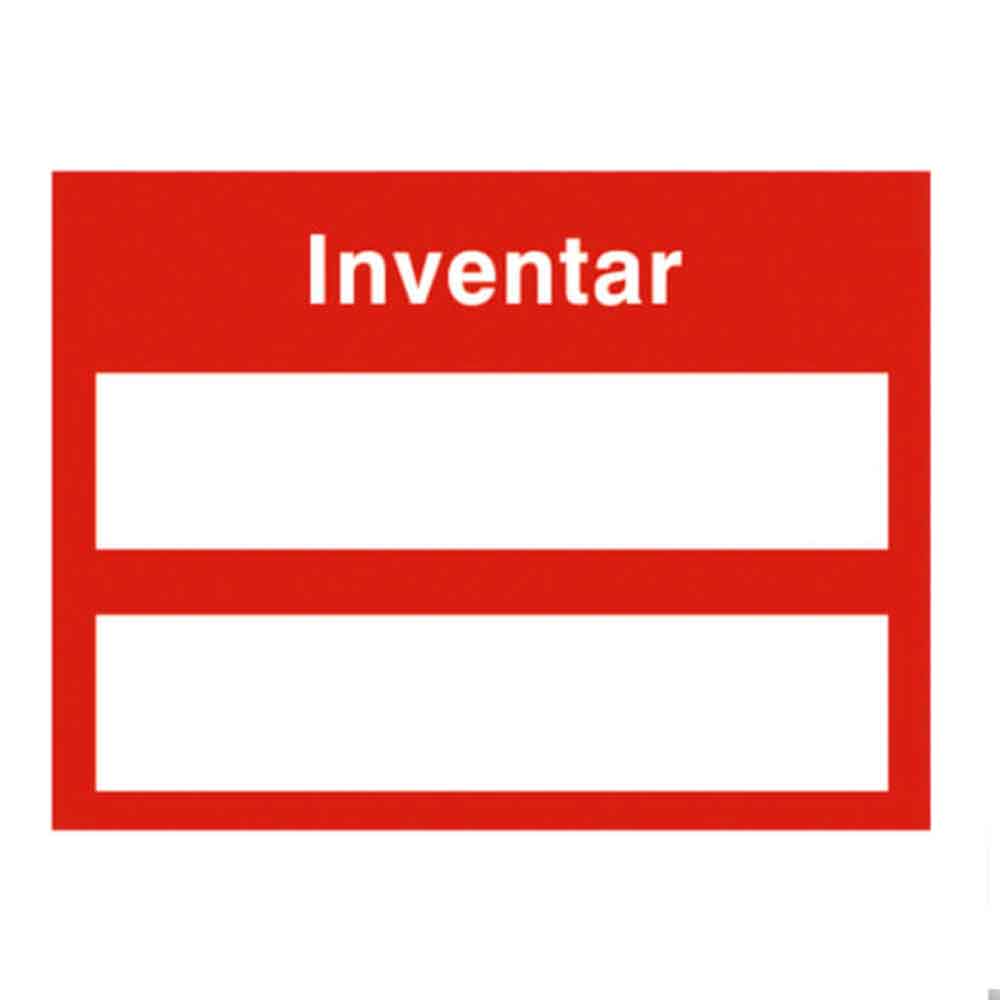 Inventar-Etikett - Dokumentenfolie auf Bogen - mit 2 Beschriftungsfeldern - selbstklebend