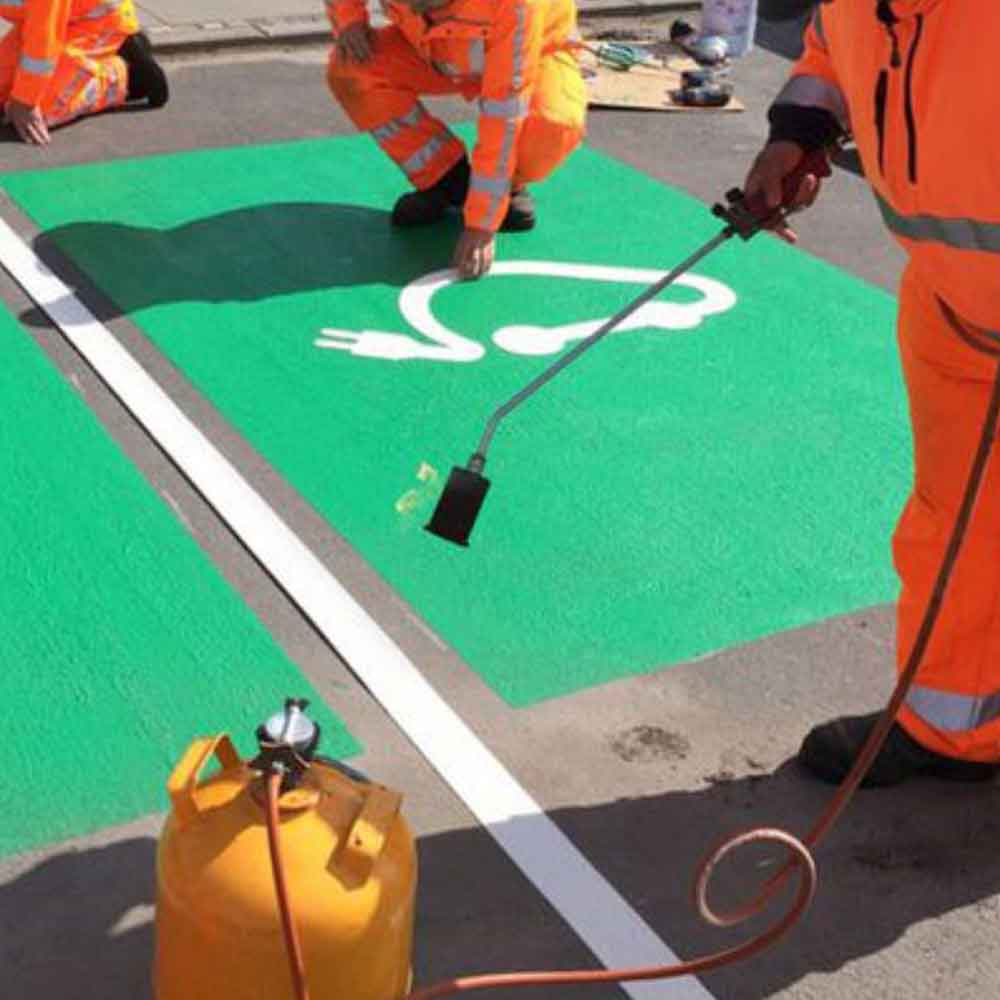 Ladestation E-Auto - Bodenmarkierung zur Kennzeichnung von Parkflächen - B 150 cm Ladestation E-Auto - Bodenmarkierung zur Kennzeichnung von Parkflächen - B 150 cm