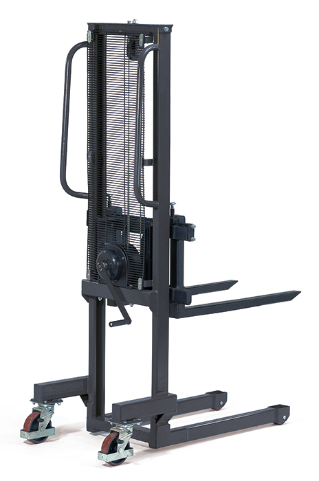 6851-331d2d Handwinden-Stapler in 2 Ausführungen - Gesamtgröße B 725 x L 1350 x H 2030 mm - Tragkraft 250 bzw. 500 kg