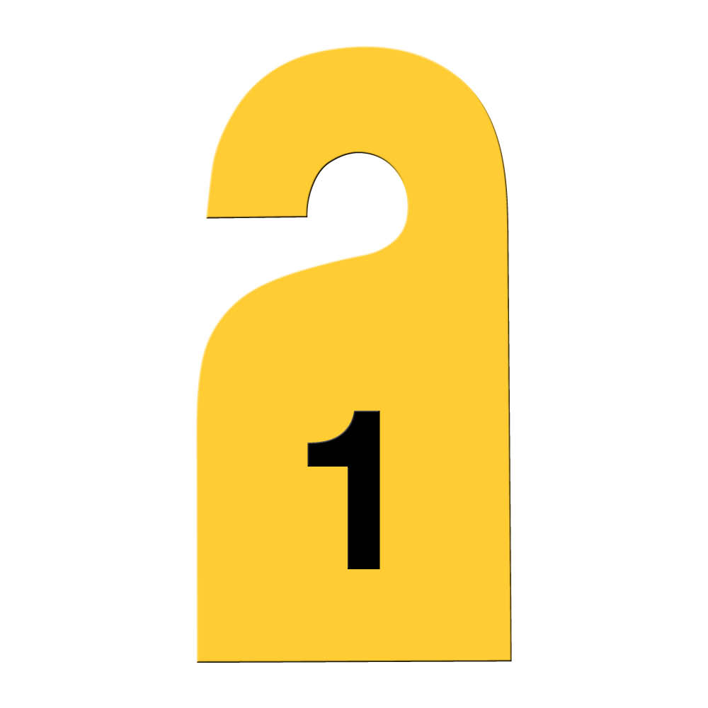 Kennzeichnungs-Anhänger - Modell 1 - 1-2-stellig - 2-seitig - 8 Farben