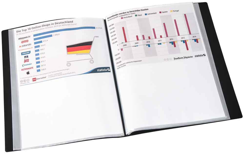 Sichtbuch und Präsentationsmappe - verschiedene Rückenbreiten Sichtbuch und Präsentationsmappe - verschiedene Rückenbreiten