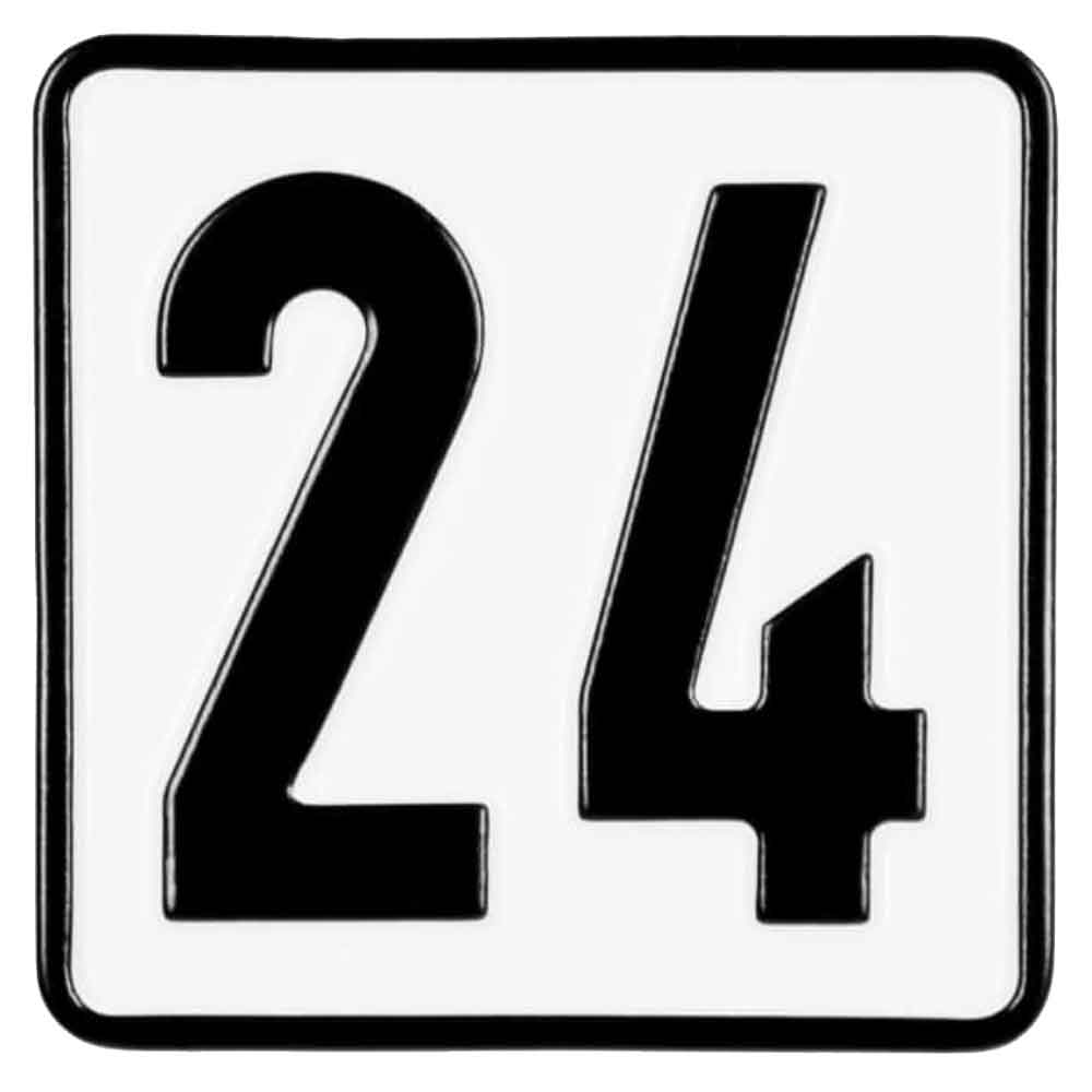 Parkplatzkennzeichnung/Hinweisschild - Ziffernschild mit max. 2-stelliger Nummer nach Wahl Parkplatzkennzeichnung/Hinweisschild - Ziffernschild mit max. 2-stelliger Nummer nach Wahl